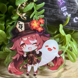 Cute Chibi Pyro Inspired Character Keychain, Tao Inspired Keychain