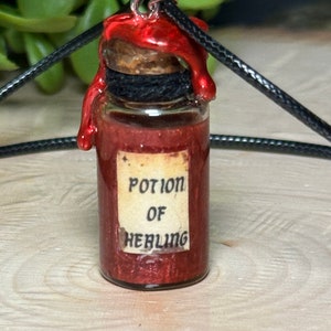 Potion of Healing Necklace: Baldurs Gate Inspired Wax Seal Pendant