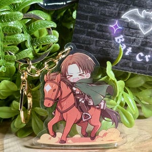 Cute Chibi Inspired Aot Oad Character Keychain, Freedom Inspired Keychain