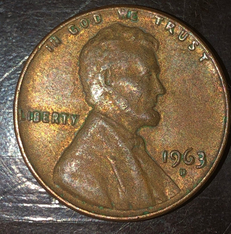 1963 Lincoln D penny Error Coin | Etsy