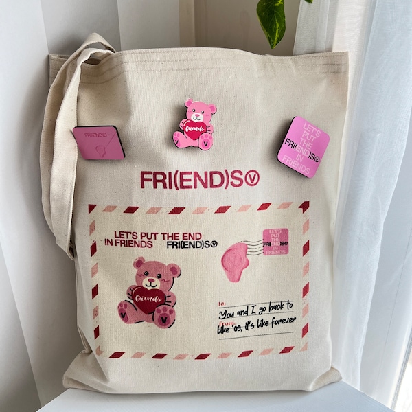 V FRIENDS Totebag ( with 3 pins gift )