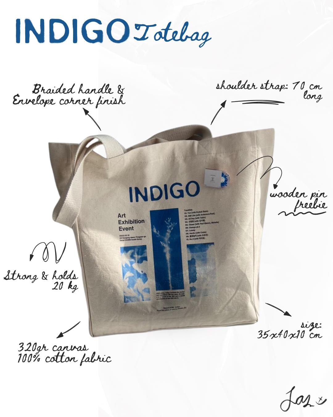 新品未使用 BTS RM INDIGO TOTEBAG トートバッグ Indigo RM Tote Bag - A Stylish Tribute to RM's Latest Album
