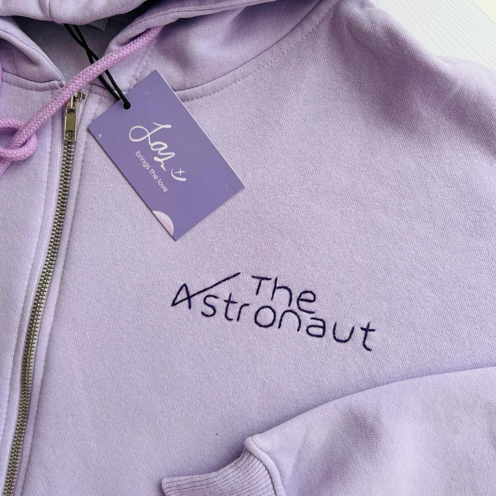 The Astronaut – Hand Embroidered Zip Hoodie / Sweatshirt / T-shirt