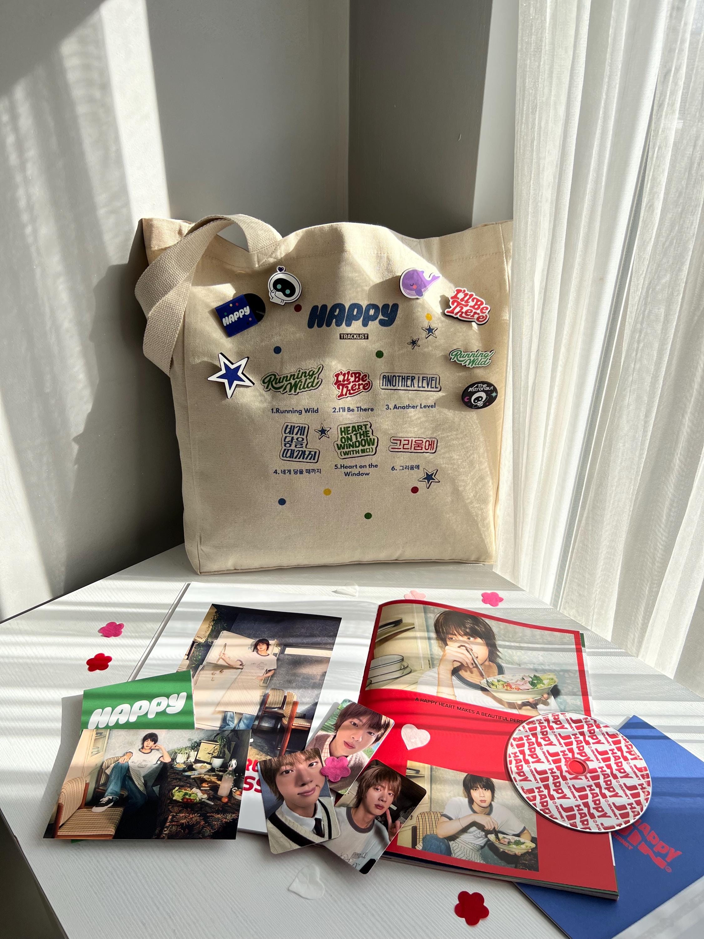 【JIN】HAPPY Big Tote Bag 新品 BTS JIN [HAPPY]Big Tote Bag - メルカリ