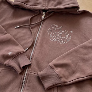 Sudadera con capucha y cremallera Jungkook Golden Shot Glass Of Tears (talla extragrande)