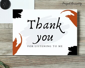 A6 Thanks For Always Listening To Me Moan Greetings Etsy