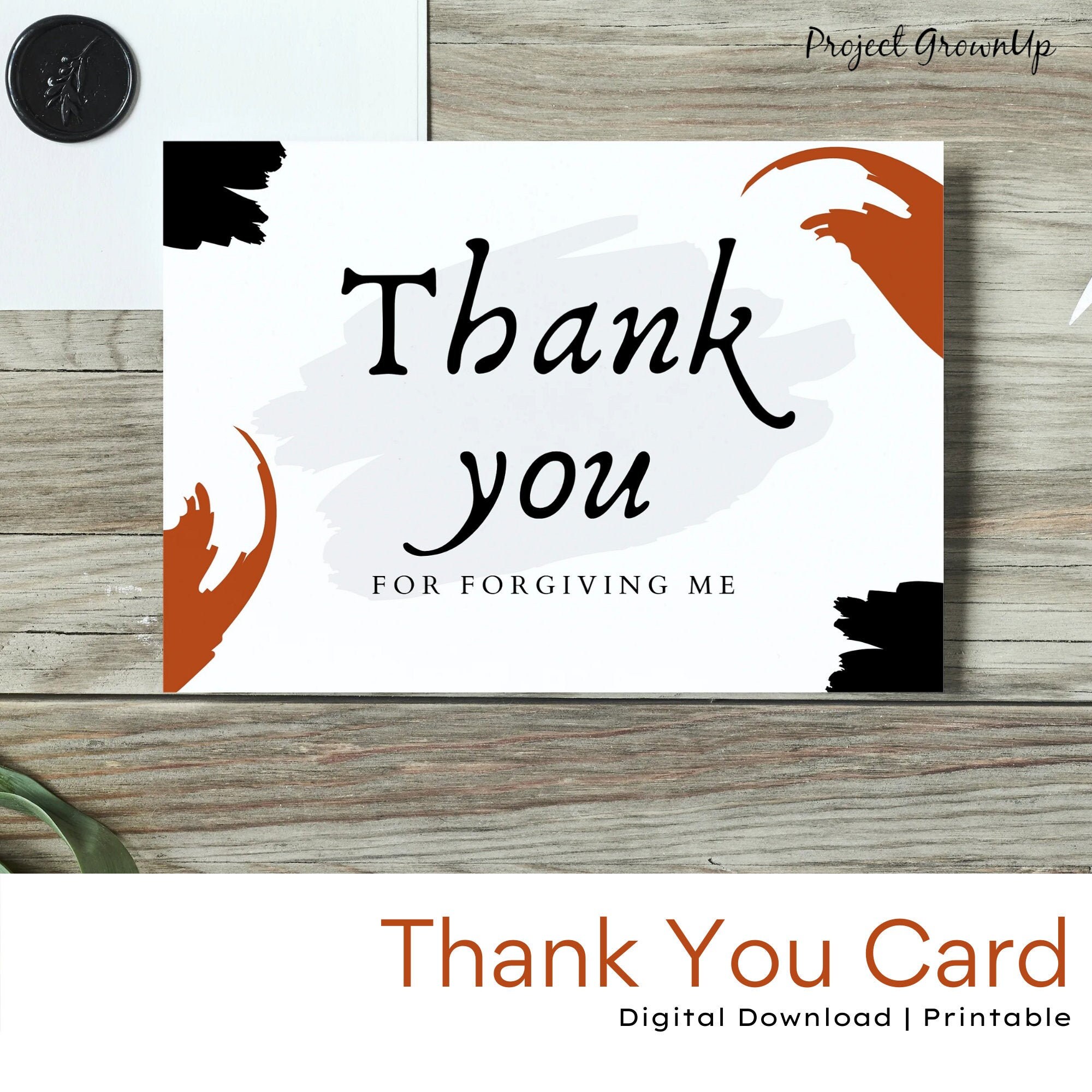 Printable Card Thank You For Me Etsy