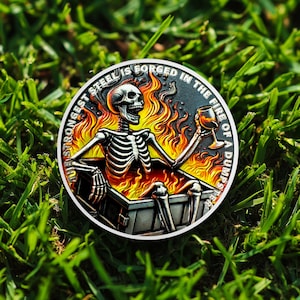 1-99 Years Dumpster Fire Sobriety Coin AA Recovery Gift, Serenity Prayer Challenge Coin