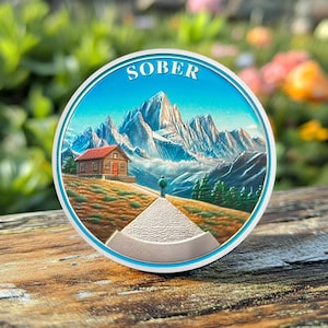 Customized Sobriety Token AA Coin, Personalized 1-30 Years Recovery Medallion Celebrate Inspirational Gift for Men Women