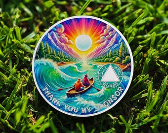 Ficha de recuperación de AA de 1 a 99 años, regalo para el patrocinador, Vasija de Gratitud