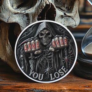 Memento Mori Coin Daily Practice Stoic Chip, Game Over Skull Challenge Coin Perfect for Life Reflections and Gifts for Men Women Kids