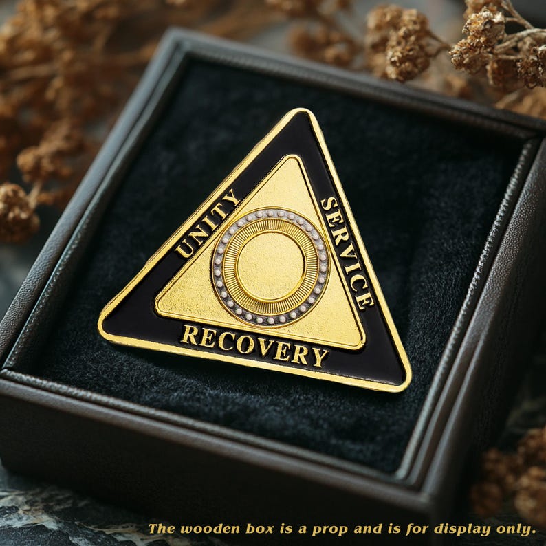 AA Sobriety Coin 1-99 Years, Triangle of Radiance Recovery Chip Sober ...