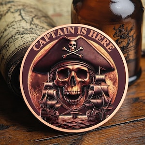 Davy Jones Pirate Coin Majestic Octopus, D and D Challenge Coin Antique Cursed Coin Pirate Prop Nautical Collectible Gift for Men Women