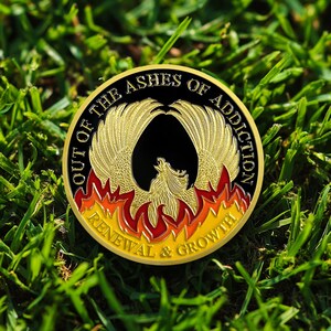 Custom AA Sobriety Coin Recovery Challenge Coin, Sober Encouragement Medallion Alcoholics Anonymous Chip Inspirational Token for Men Women