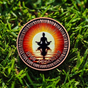 Sobriety Medallion The Sea Meditator AA NA Recovery Gift