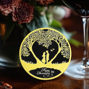 Moneda de recuerdo del amor, símbolo del amor del árbol del amor, moneda de oro para aniversario de matrimonio, regalos de recuerdo de aniversario para parejas y enamorados.