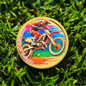 1-99 Years Sobriety Milestone Coin, Motorcycle AA Medallion Gold Plated Zinc Alloy