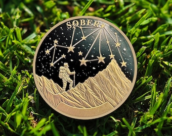 Moneda de bronce antiguo conmemorativa de 199 años de sobriedad (AA/NA)