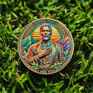 Customized 1-99 Years AA Coin The Godfather of Sobriety, Inspirational Milestone Medal Celebrate Recovery Addiction NA AA Chip for Men Women