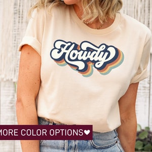 Howdy Shirt for Women, Cute Howdy Rodeo TShirt for Country Girl Gift for Cowgirl, Western T-Shirt for Cowboy Shirt for Farm Girl Tee for Her