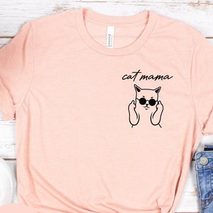 Cat Mom Shirt for Women, Cat Mama T Shirt for Mom Gift from Kids, Funny Pet Lover Tshirt for Her, Cat T-Shirt Gift for Women, Cat Lover Tee