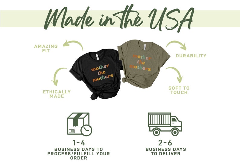 an info sheet describing how to make a made in the usa t - shirt