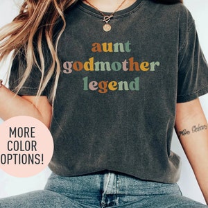 Aunt Godmother Legend Shirt for Aunt, Retro Godmother Gift for Baptism, Cute Godmother Gift from Goddaughter, Godmother Proposal, Godmom Tee