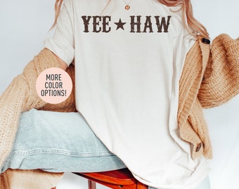 Yee Haw Shirt,Oversized Shirt, Howdy Shirt, Cowgirl Shirt,Western Cowgirl Shirt,Vintage Yeehaw Shirt, Graphic Yeehaw Shirt, Western Clothing