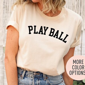 Play Ball Shirt Game Day Shirt Baseball Game Fan Shirt for Her Cute Baseball Shirt for Women Baseball Shirt for Women Sporty Mom Gift image 2