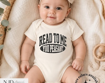 Read to Me You Peasant Shirt, Funny Book Lover Kids Shirt, Baby Reader Toddler Crewneck, Funny Baby Graphic T Shirt, Baby Bodysuit