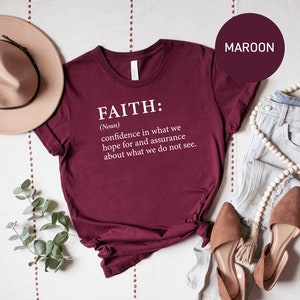 Faith Shirt for Women, Cute Religious TShirt for Christian Women, Cute Jesus T-Shirt for Her, Christian T Shirt for Wife, Gift for Christian