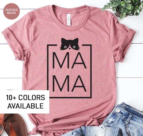 Cat Mom Shirt for Women Cat Mama T Shirt for Mothers Day Etsy