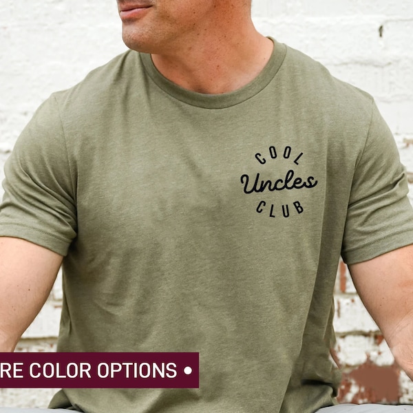 Cool Uncles Club Shirt for Men, Pregnancy Announcement TShirt for Uncle, Cool Uncle T-Shirt for New Uncle, Funny Gift for Uncle to Be