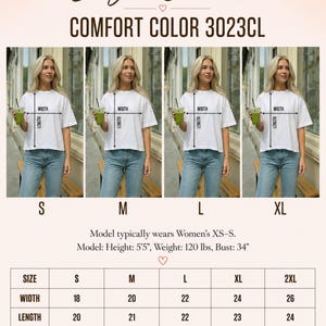 Maglietta Comfort Colors® Made For Lake Days, maglietta con grafica lago, crop top ampio, maglietta a coste per neonati, maglietta per gite estive al lago, maglietta per gite in barca, regalo per il lago immagine 8