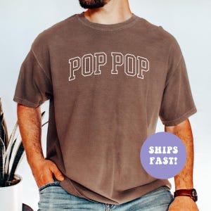 Comfort Colors® Pop Pop Shirt, Cool Pops Club Shirt, Father&#39;s Day Shirt, Best Pop Pops Shirt, Gift from Grandkids, Birthday Gift for Pops