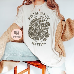 Boho Mental Health Matters Shirt for women, Mental Health Awareness, Shirt for Psychologist, Therapist Shirt, Mental Health Awareness Gift