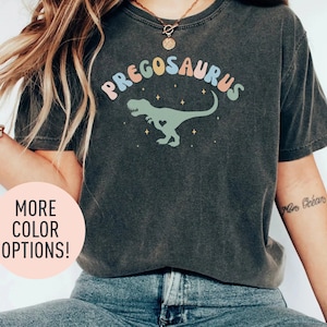 Pregnancy Announcement Shirt for Women, Funny Pregosaurus TShirt for Baby Shower, Funny Gift for Expecting Mom Shirt for Baby Announcement