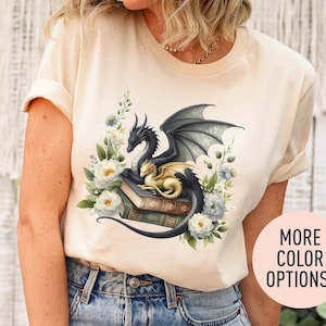 Fantasy Dragon Book Shirt, Book Lover Shirt, Fantasy Book Shirt, Fantastic Reader Shirt, Gift for Her, Bookish Shirt, Shirt for Women