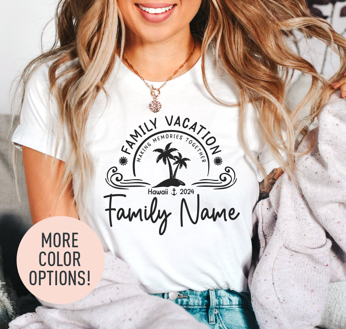 Discover Family Vacation 2024 Shirt, Making Memories Together Shirt, Custom Family Name Vacation T-Shirt