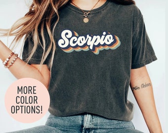 Scorpio Astrology Shirt for Women, Cute Scorpio Gift for Birthday, Scorpio TShirt for November Birthday Gift, Cute Zodiac Gift for Daughter