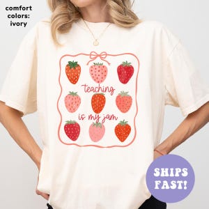 Comfort Colors® Teaching Is My Jam Shirt Teacher Appreciation Shirt Teacher’s Day Gift Teacher Shirt Teacher Gifts Back To School Shirt