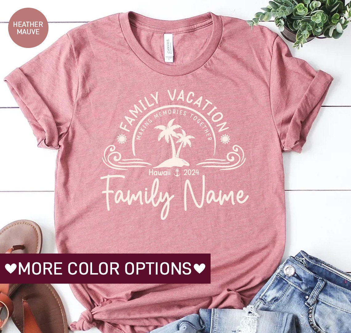 Discover Family Vacation 2024 Shirt, Making Memories Together Shirt, Custom Family Name Vacation T-Shirt