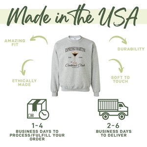 a sweatshirt with the words made in the usa on it