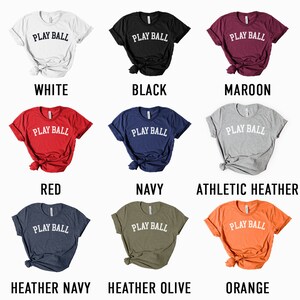 Play Ball Shirt Game Day Shirt Baseball Game Fan Shirt for Her Cute Baseball Shirt for Women Baseball Shirt for Women Sporty Mom Gift image 7