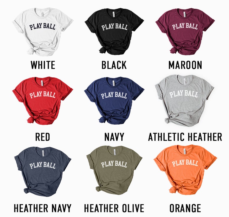 Play Ball Shirt Game Day Shirt Baseball Game Fan Shirt for Her Cute Baseball Shirt for Women Baseball Shirt for Women Sporty Mom Gift image 7