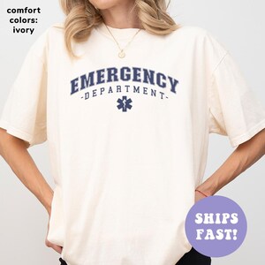 Comfort Colors® Emergency Department Shirt, ER Nurse Shirt, Emergency Nurse Shirt, New Nurse Grad Gift, Nurse ER Department Shirt, RN Shirt