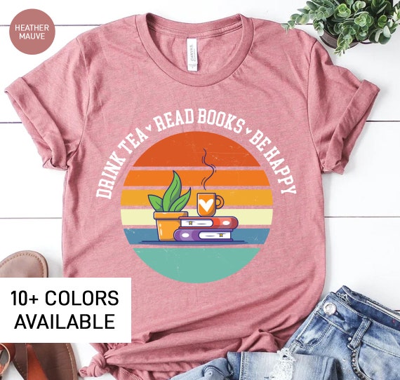 Vintage Reading Book Shirt Librarian Retro Sunset Gift Vintage Reading Book Shirt Librarian Retro Sunset Gift