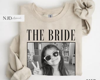 Custom Bride and Groom Photo Shirts, Matching Wedding Comfort Colors® Tees, Personalized Couple Shirts, Just Married Gift
