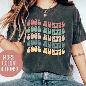 Cool Auntie Shirt for Women, Retro Aunt TShirt for Aunt Birthday Gift, Cool Aunt Gift from Niece, New Aunt TShirt for New Aunt Gift for Aunt