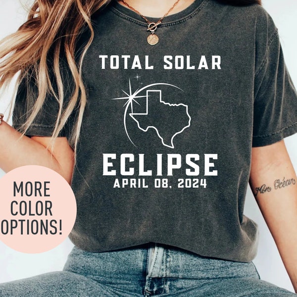 Texas Total Solar Eclipse Shirt, 2024 Solar Eclipse Shirt, 2024 America Path of Totality Shirt, April 8 2024 Shirt, Shirt for Solar Eclipse